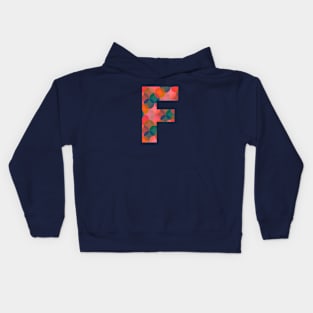 Letter F initial Kids Hoodie